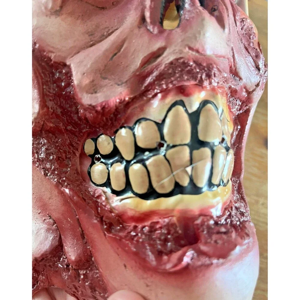 Zombie Mask Amazing Skull Halloween Decor Plastic / Latex Costume Gory Gross